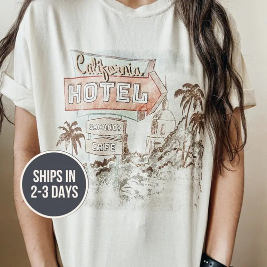 The Eagles Tee, Band Tee, Hotel California Tee, Graphic Tee for Women, Vintage Shirt, Gift for Music Lovers, Music Shirt, Gift Tee