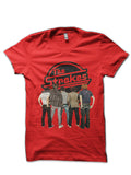The Strokes Red T-Shirt Hoodie, Sweatshirt | CoreVibeTees.com