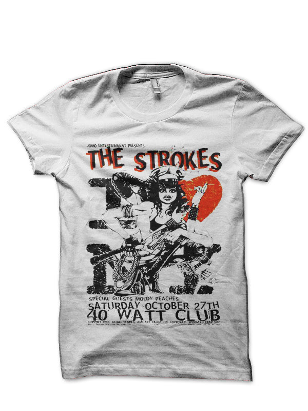 The Strokes White T-Shirt Style001 Hoodie, Sweatshirt | CoreVibeTees.com
