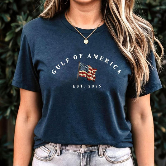 The Gulf of America Est 2025 Shirt, Patriotic Republican Shirt, Patriot American Tee, Patriotic Tee, Gift for Americans, USA American Flag Men Women Shirt