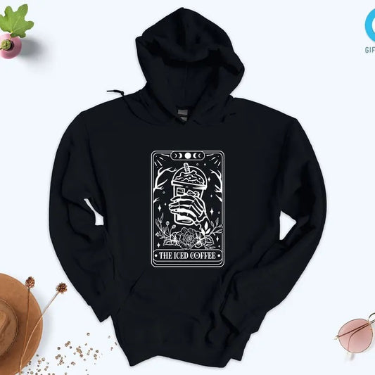 The Iced Coffee Tarot Card Hoodie and Sweater; T-shirt