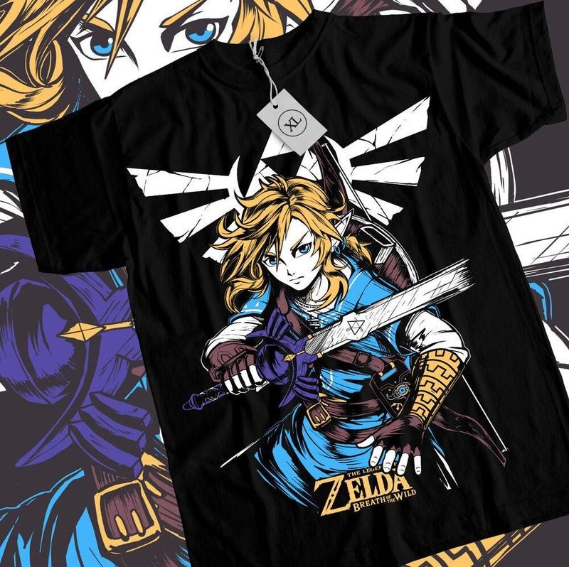 The Legend of Zelda T-shirt Link To The Past Graphic Print Anime Shirt All Size Summer Shirts Menswear Top Underwear Man Tshirt Streetwear Tropical Crewneck Round Neck Casual