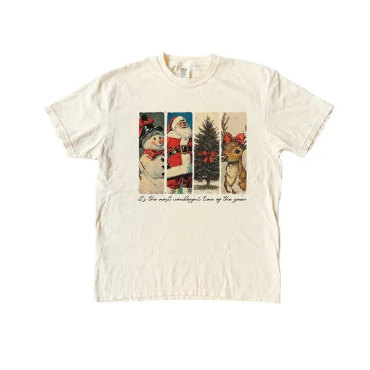 The Most Wonderful Time Of The Year T Shirt, Holiday Vintage Comfort Colors T-Shirt