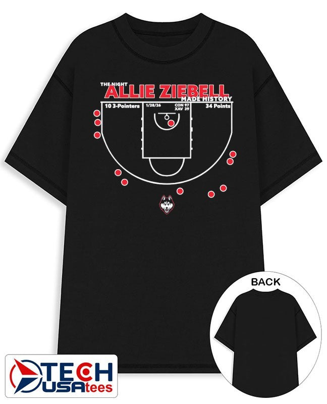 The Night Allie Ziebell Made History UConn Huskies Basketball shirt