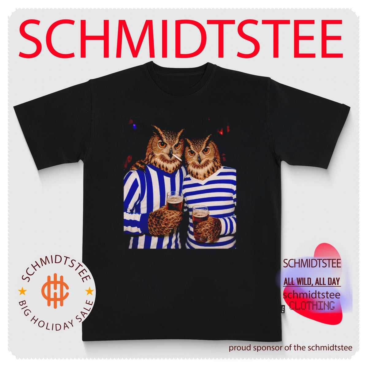 The Owls Night Out Classic Football smoking and beer shirt