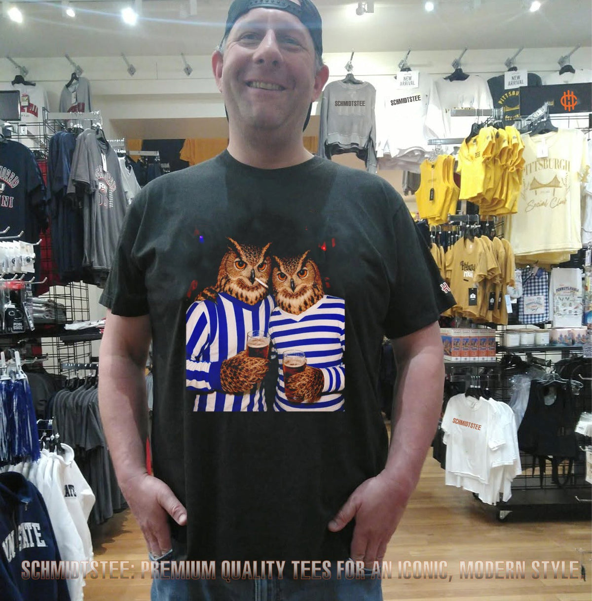 The Owls Night Out Classic Football smoking and beer shirt
