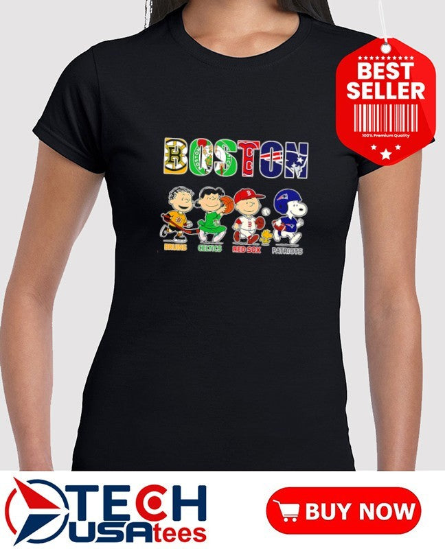 The Peanuts crossing one city four teams Infinite Boston pride shirt