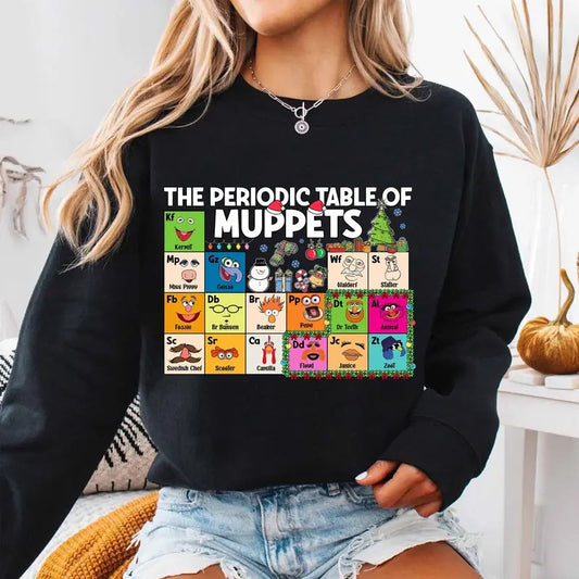 The Periodic Table Of The Muppets Christmas Shirt Chemistry Teacher Shirt Periodic Table Shirt Science Lover Shirt Teacher Christmas Tee
