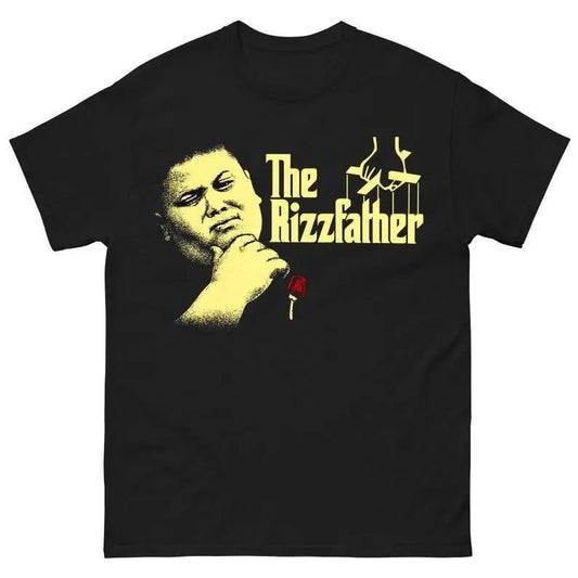 The Rizzfather Shirt - The Rizzler Godfather Funny Shirt - The Rizzler Kid Shirt, For Men, For Women, 100% Cotton, Crew Neck, Slight Stretch, Breathable & Wear-Resistant, All-Season Short Sleeve Tee, Perfect for Outdoor & Daily Fashion