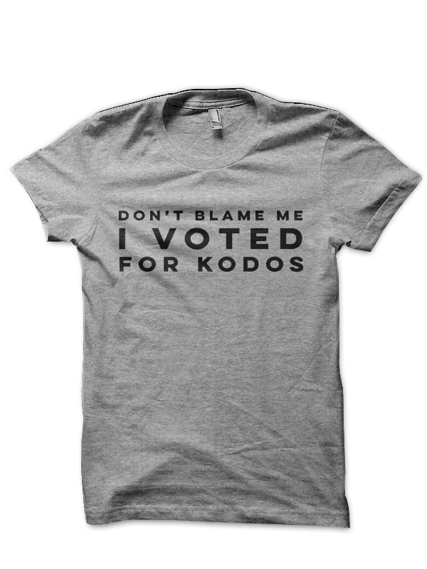 Donâ€™t Blame Me, I Voted for Kodos-The Simpsons Grey T-Shirt Hoodie, Sweatshirt | CoreVibeTees.com