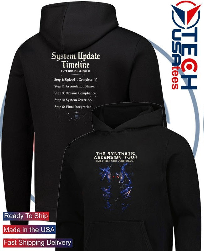 The Synthetic Ascension Tour Machine God Protocol graphic shirt