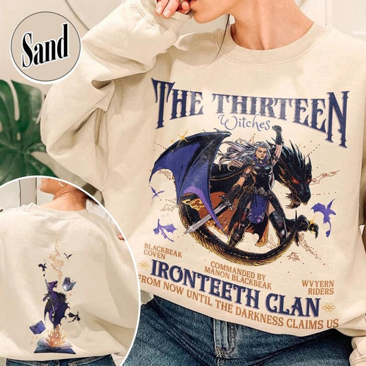The Thirteen Sweatshirt, Manon Blackbeak Ironteeth Sweatshirt, Darkness Claims Us Sweatshirt, Tog Sweatshirt, Manon Blackbeak Sweatshirt, SJM Merch Bookish Sweatshirt