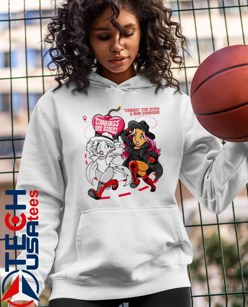 The Timeless Love Bombs Timeless Toni Storm and Mina Shirakawa Bombing Run Kids shirt