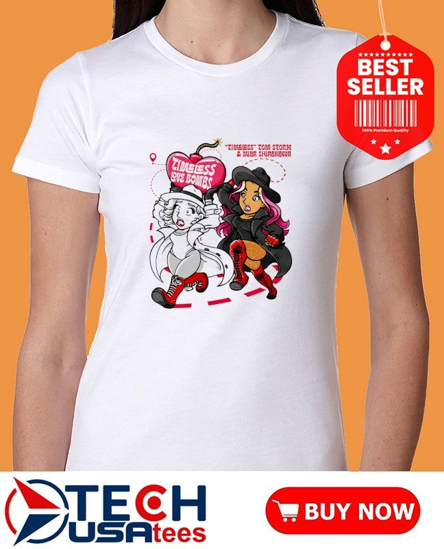 The Timeless Love Bombs Timeless Toni Storm and Mina Shirakawa Bombing Run Kids shirt