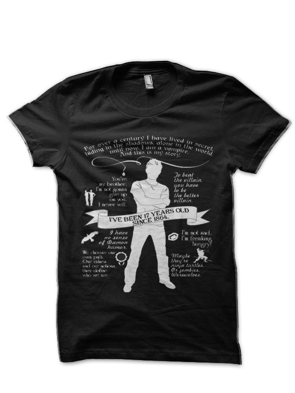 The Vampire Diaries Black T-Shirt Style002 Hoodie, Sweatshirt | CoreVibeTees.com