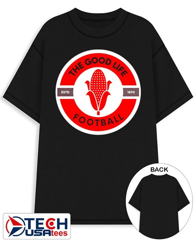 The good life football Nebraska Cornhuskers logo shirt