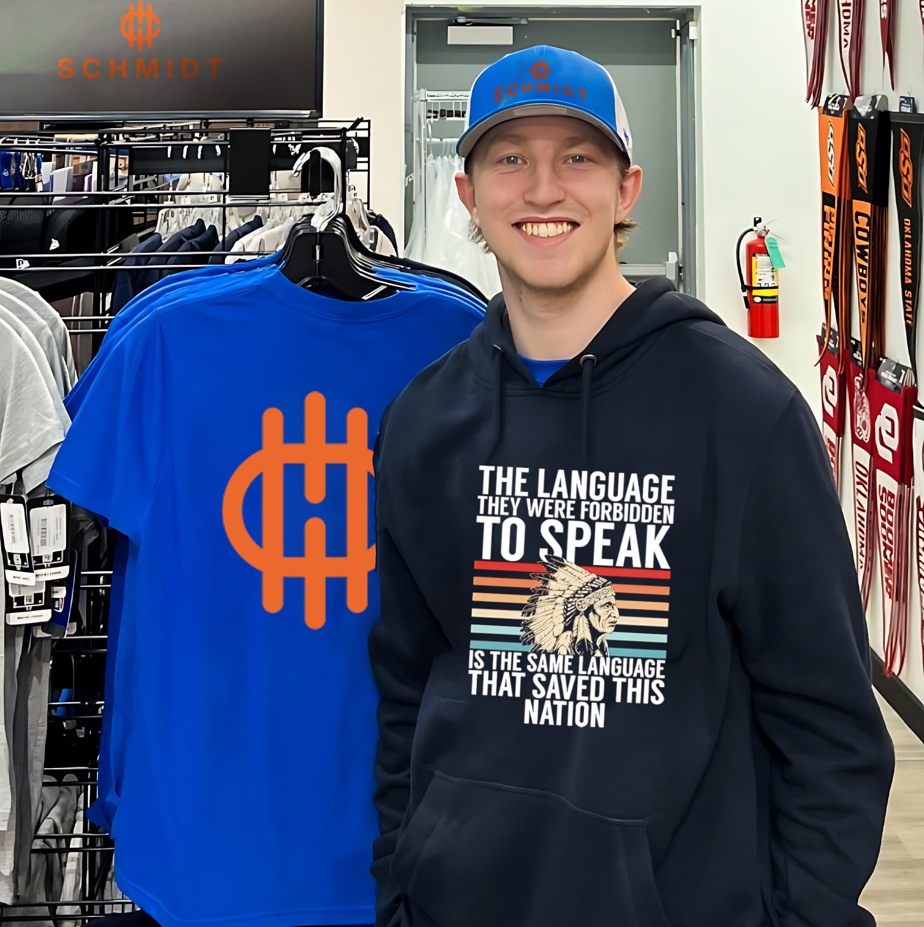 The language they were forbidden to speak is the same language shirt