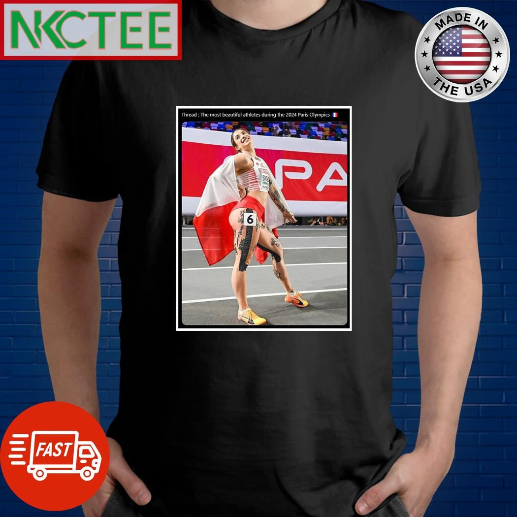 The most beautiful athletes during the 2024 Paris Olympics Ewa Swoboda shirt
