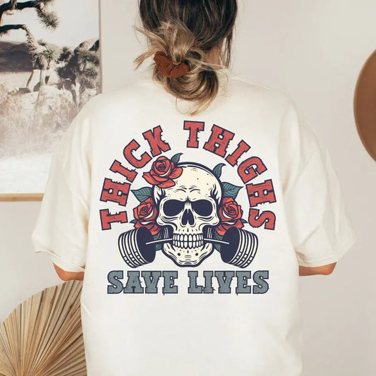 Thick Thighs Save Lives Shirt Gym Pump Cover Funny Gym Shirt Gym Rat Shirt Weightlifting Shirt Girl Gym Shirt Gift For Gym Lover