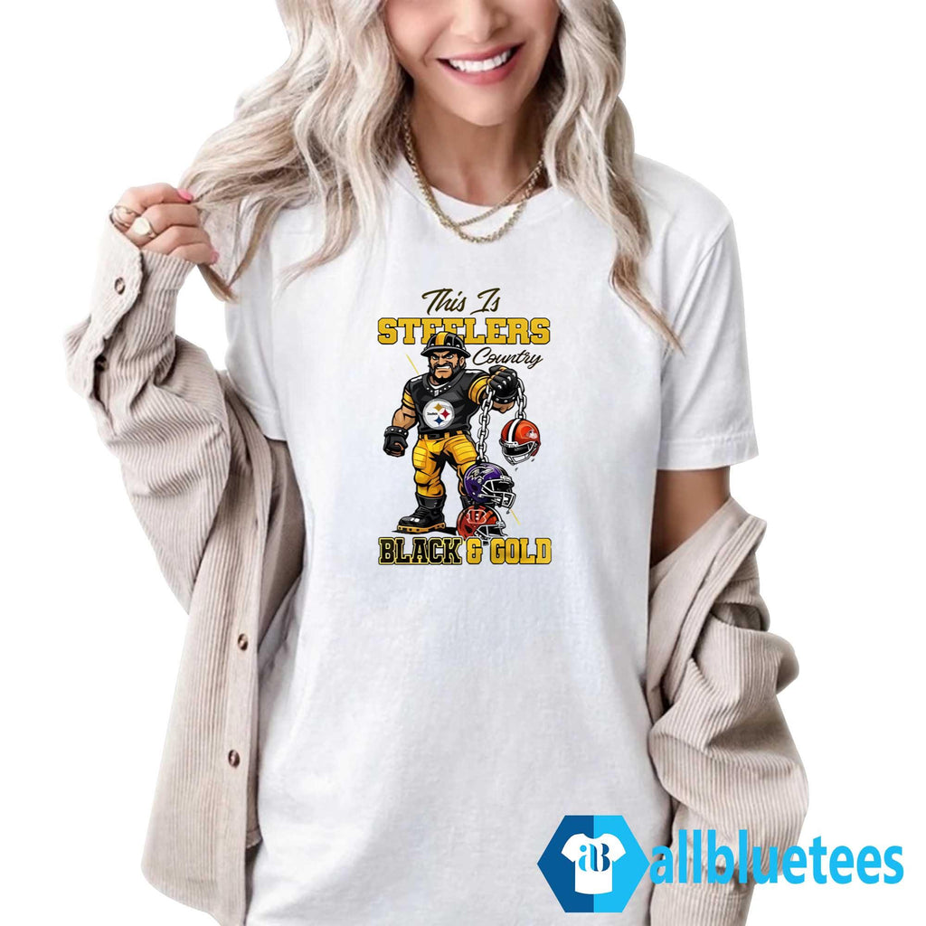 This Is Steelers Country Black And Gold Shirt