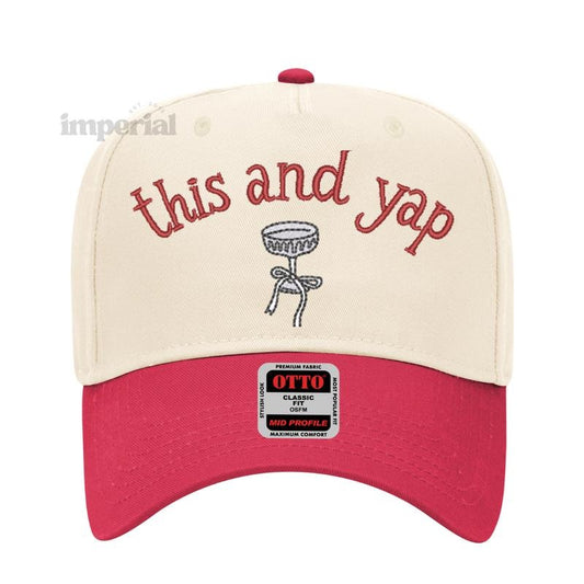 This and Yap Embroidered Trucker Hat, Funny Statement Cap, Premium Otto Cap, Adjustable Mesh Back, High-Quality Trucker Hat, Trendy Gift, Embroidered Cap