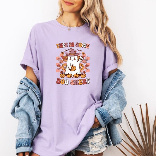 This is some Boo Sheet funny Halloween Tee Printed Comfort Colors T-Shirt