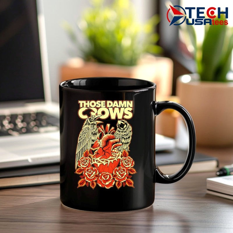 Those Damn Crows 2026 Valentine Heart and Roses Crow shirt