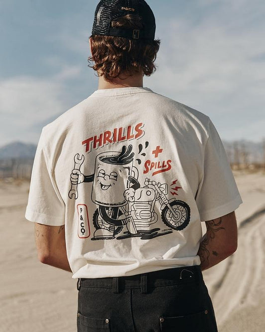 Thrills & Spills T-Shirt - Naughty Clothes Men