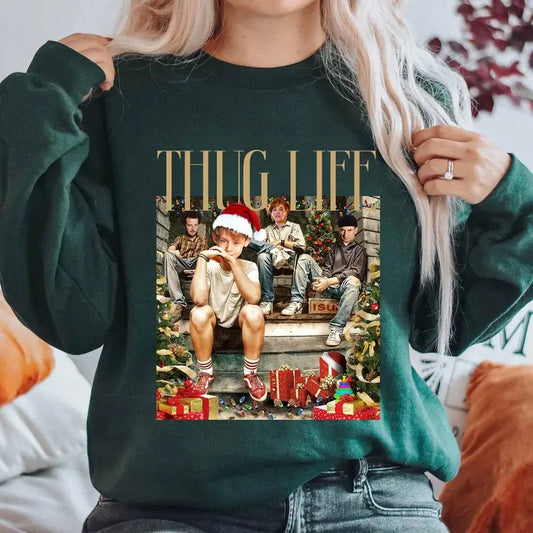 Thug Life Christmas Home Alone Movie Shirt for Family, Unisex Loose Fit Tee - Pullover, Fabric