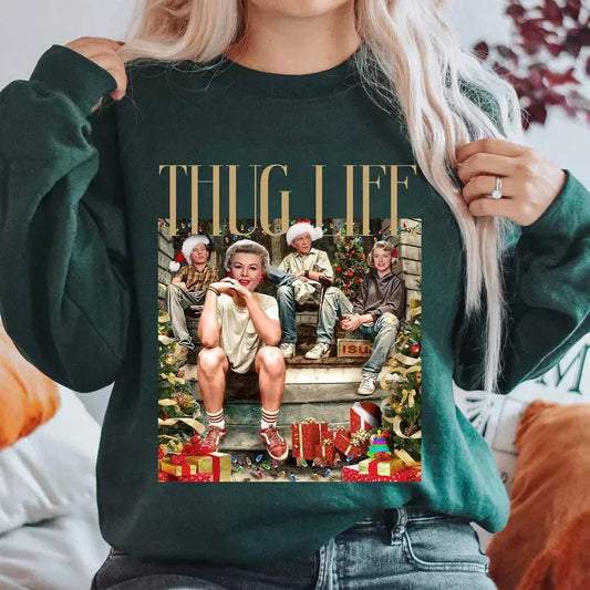 Thug Life White Christmas Movie Shirt Family Matching Christmas Shirts Christmas Movie Shirt Home Alone Movie Shirt Christmas Shirt