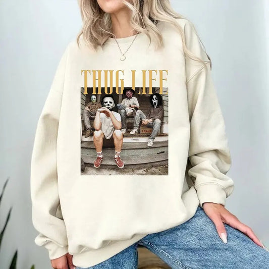 Thug life T Shirt, Friends Halloween TShirt, Friends Halloween Sweatshirt, Spooky Halloween Shirt, Halloween Friends Sweatshirt