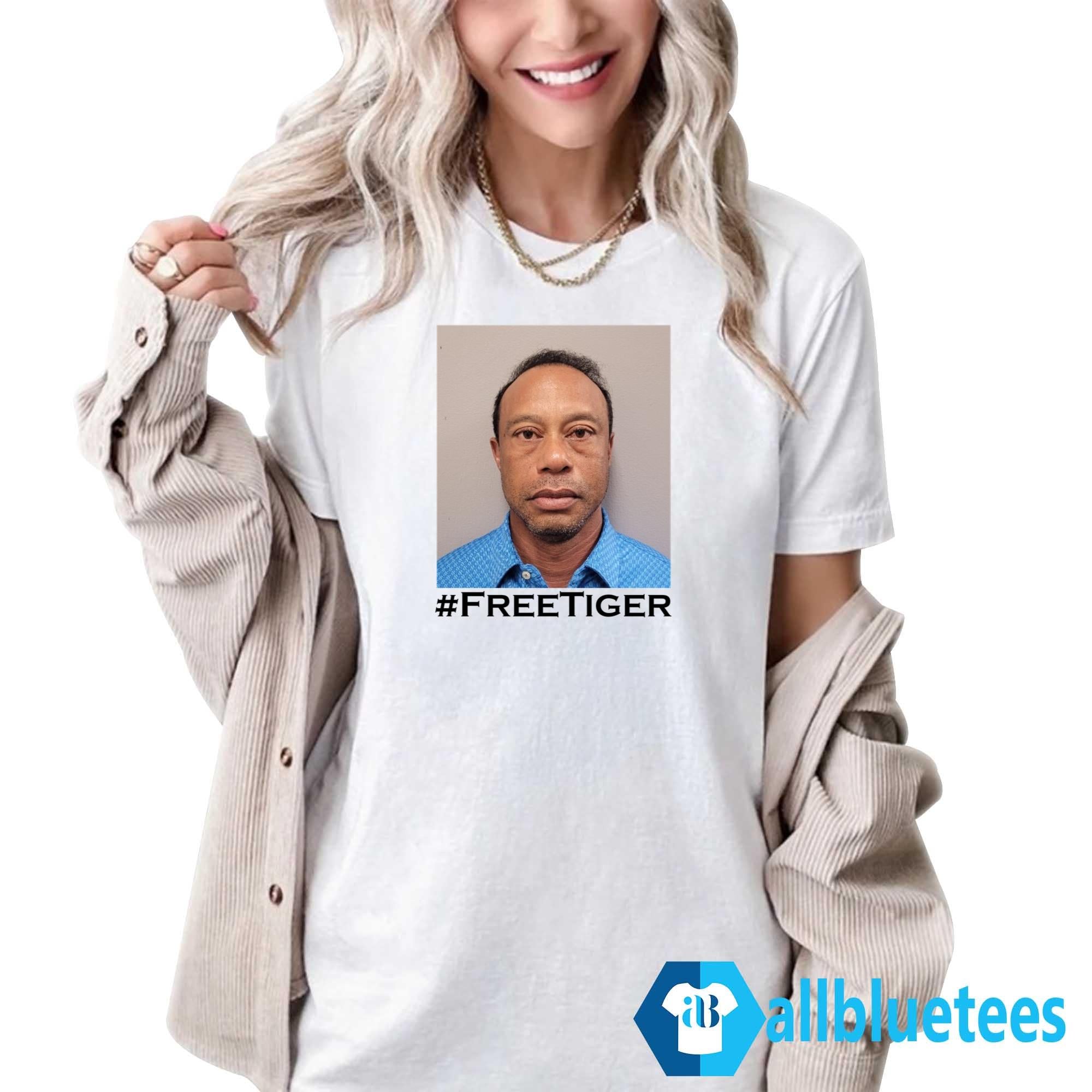 Tiger Woods Mugshot Free Tiger Shirt