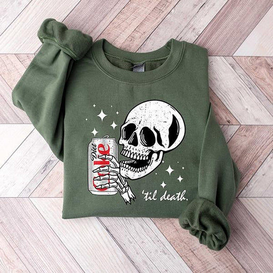 Til Death Diet Coke Sweater, Diet Coke Sweatshirt, Funny Skeleton Diet Coke Sweatshirt, Diet Coke Shirt, Diet Coke Lover Sweatshirt
