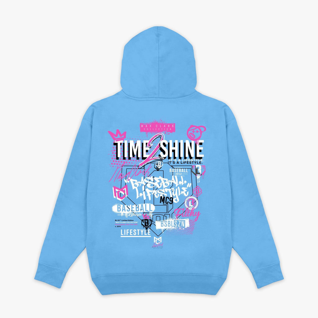 Time 2 Shine Icons Youth Hoodie - Cotton Candy Blue T-Shirts, Sweatshirt | CoreVibeTees.com (Image 1)