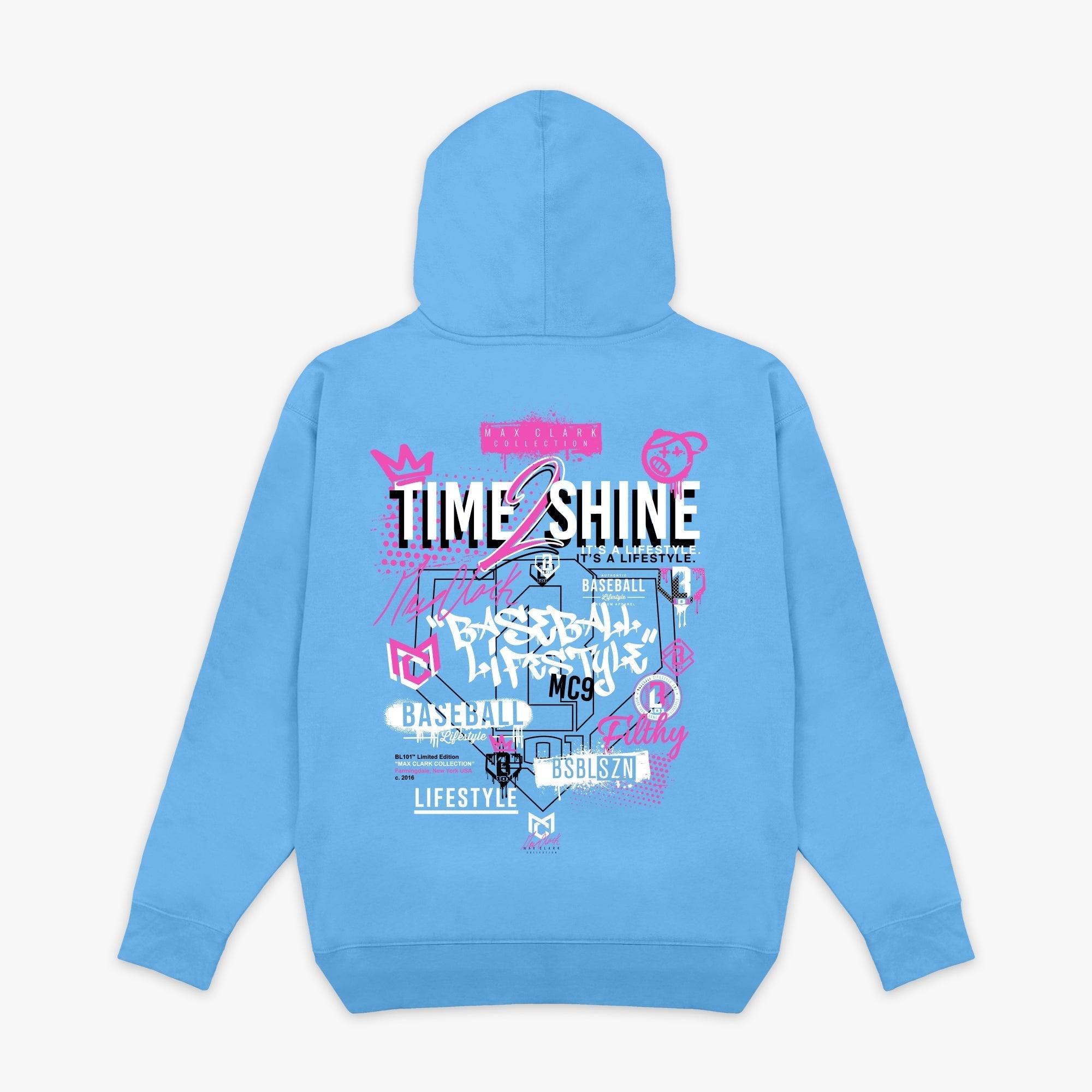 Time 2 Shine Icons Youth Hoodie - Cotton Candy Blue T-Shirts, Sweatshirt | CoreVibeTees.com (Image 1)