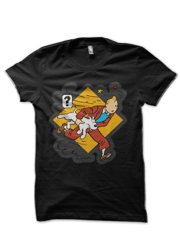 Tintin Black Half Sleeve T-Shirt Style002 Hoodie, Sweatshirt | CoreVibeTees.com
