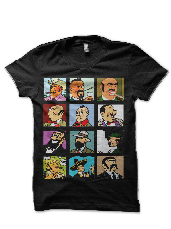 Tin Tin Black Half Sleeve T-Shirt Hoodie, Sweatshirt | CoreVibeTees.com