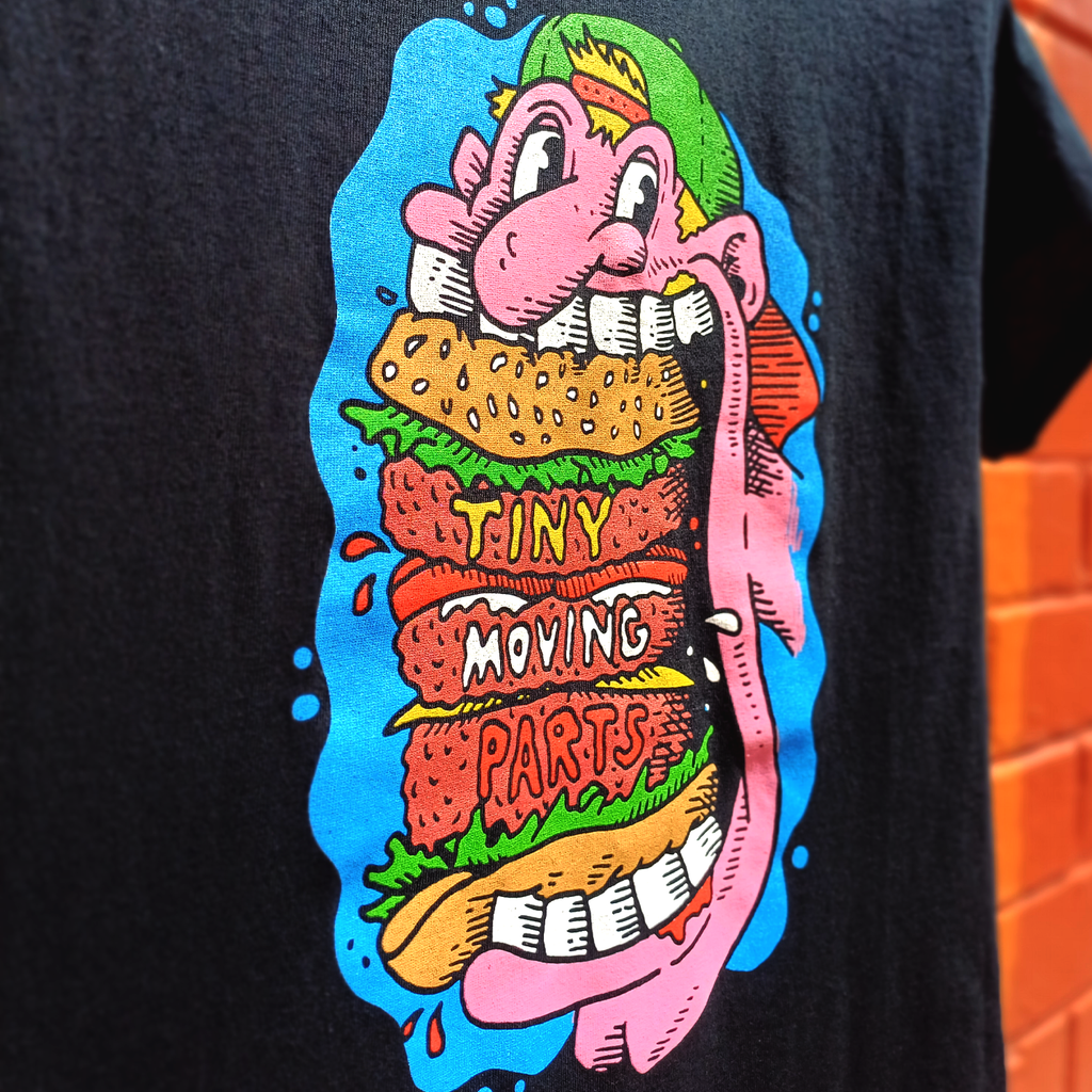 Burger Bites Tee (Black) Hoodie, Sweatshirt | CoreVibeTees.com (Image 3)