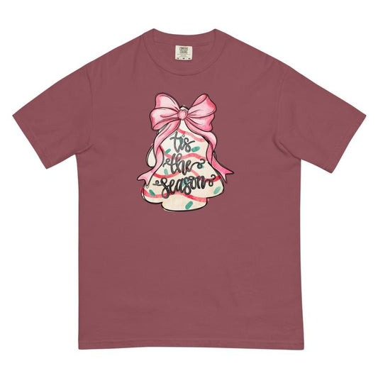 Tis the Season Christmas Cake Shirt - Comfort Colors Unisex Apparel Relaxed Fit Printed In The USA Clothing Womenswear Casual Comfort Cotton Top Athletic Boho Chic