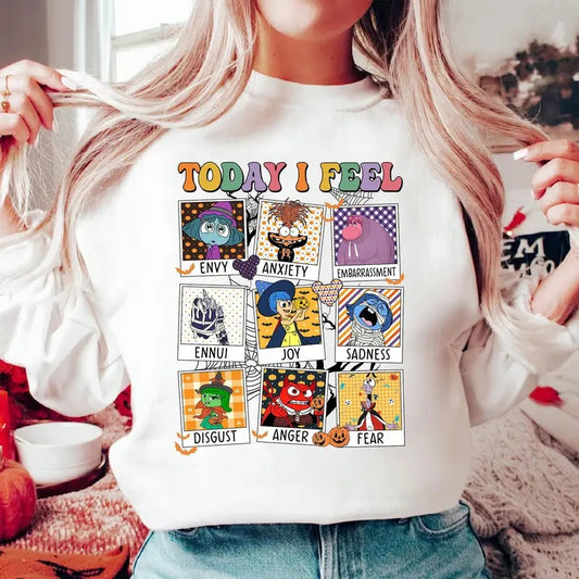 Today I Feel Inside Out Halloween Shirt Spooky Inside Out Shirt Spooky Mental Health Shirt Spooky Season Shirt Emotion Team Shirt