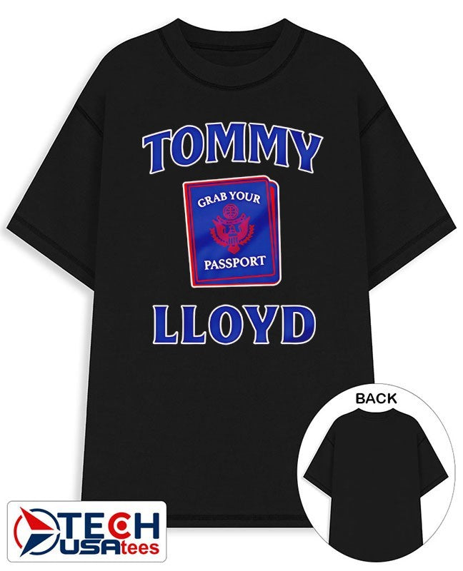 Tommy Lloyd grab your passport shirt