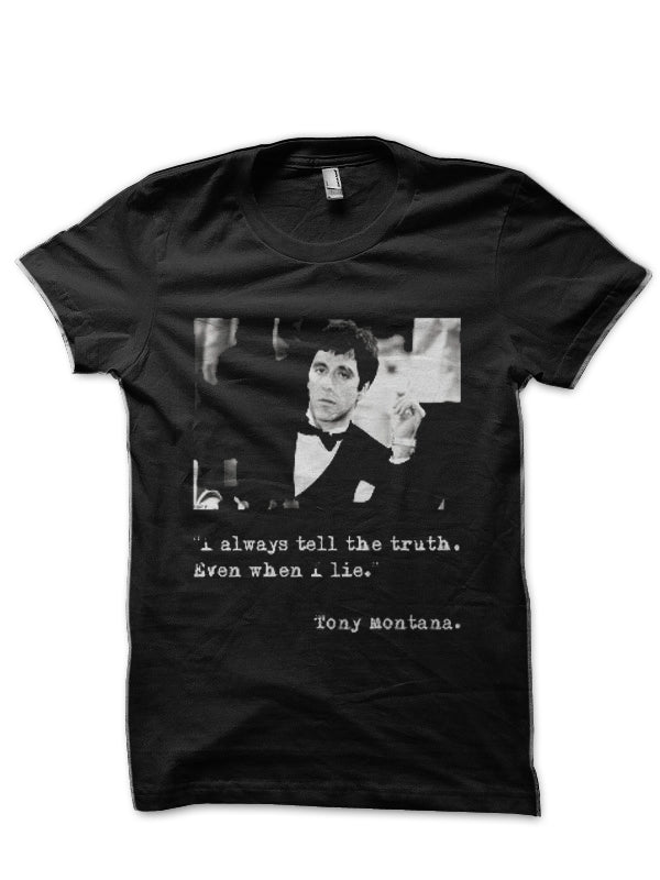 Tony Montana Black T-Shirt Style001 Hoodie, Sweatshirt | CoreVibeTees.com
