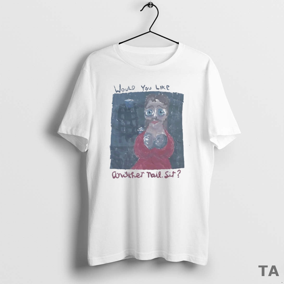 Top An Oil Painting Of A Busty Woman Would You Like Another Tail Sit T-Shirts, Hoodie, Sweatshirt | CoreVibeTees.com