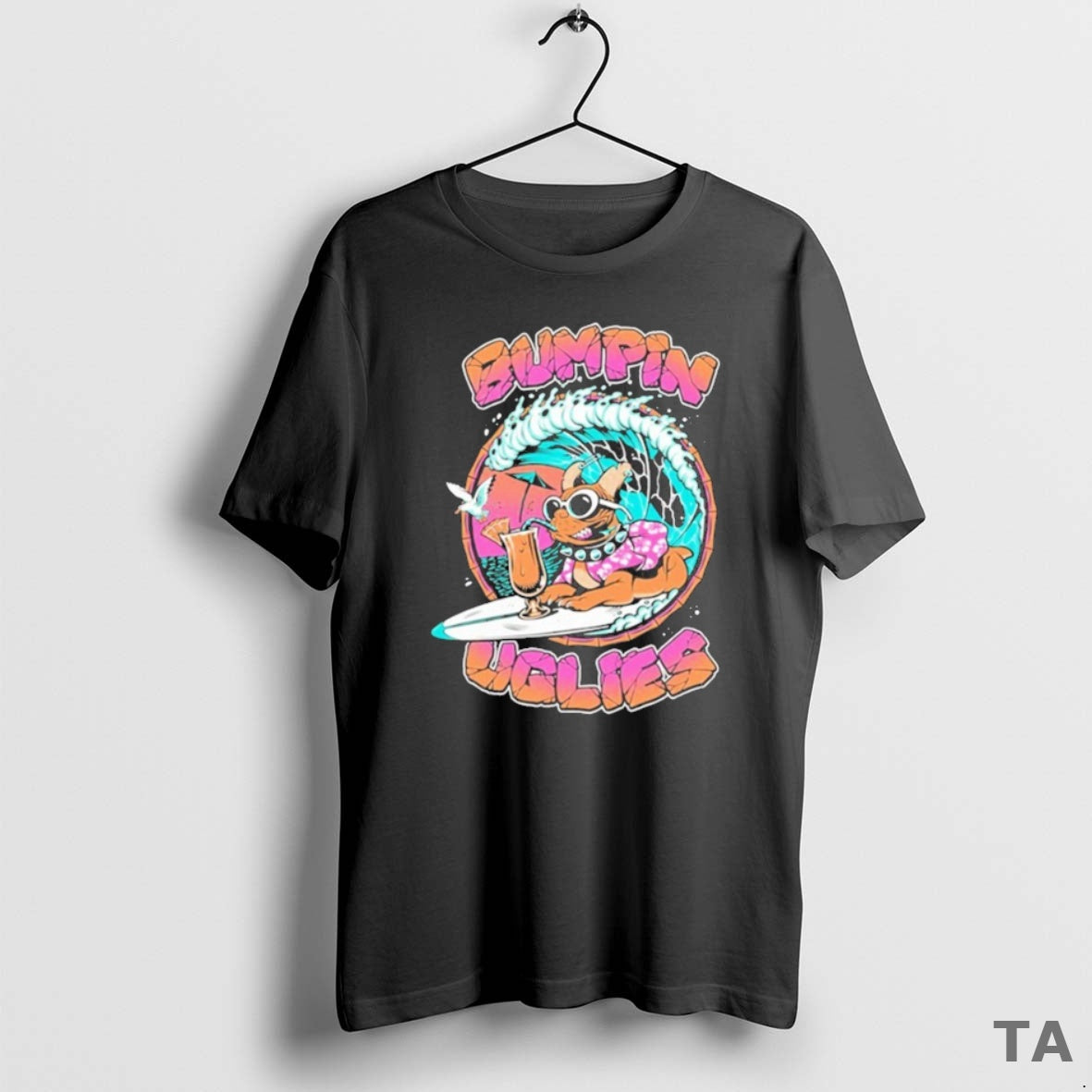 Top Bumpin Uglies Tour 2025 Pug Surfer T Shirt Sweater Hoodie, Sweatshirt | CoreVibeTees.com