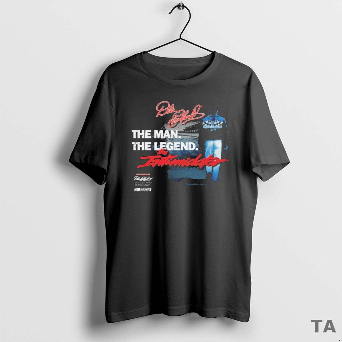 Top Dale Earnhardt Checkered Flag Sports The Man The Legend The Intimidator Legend Nascar Signature T-Shirts, Hoodie,...