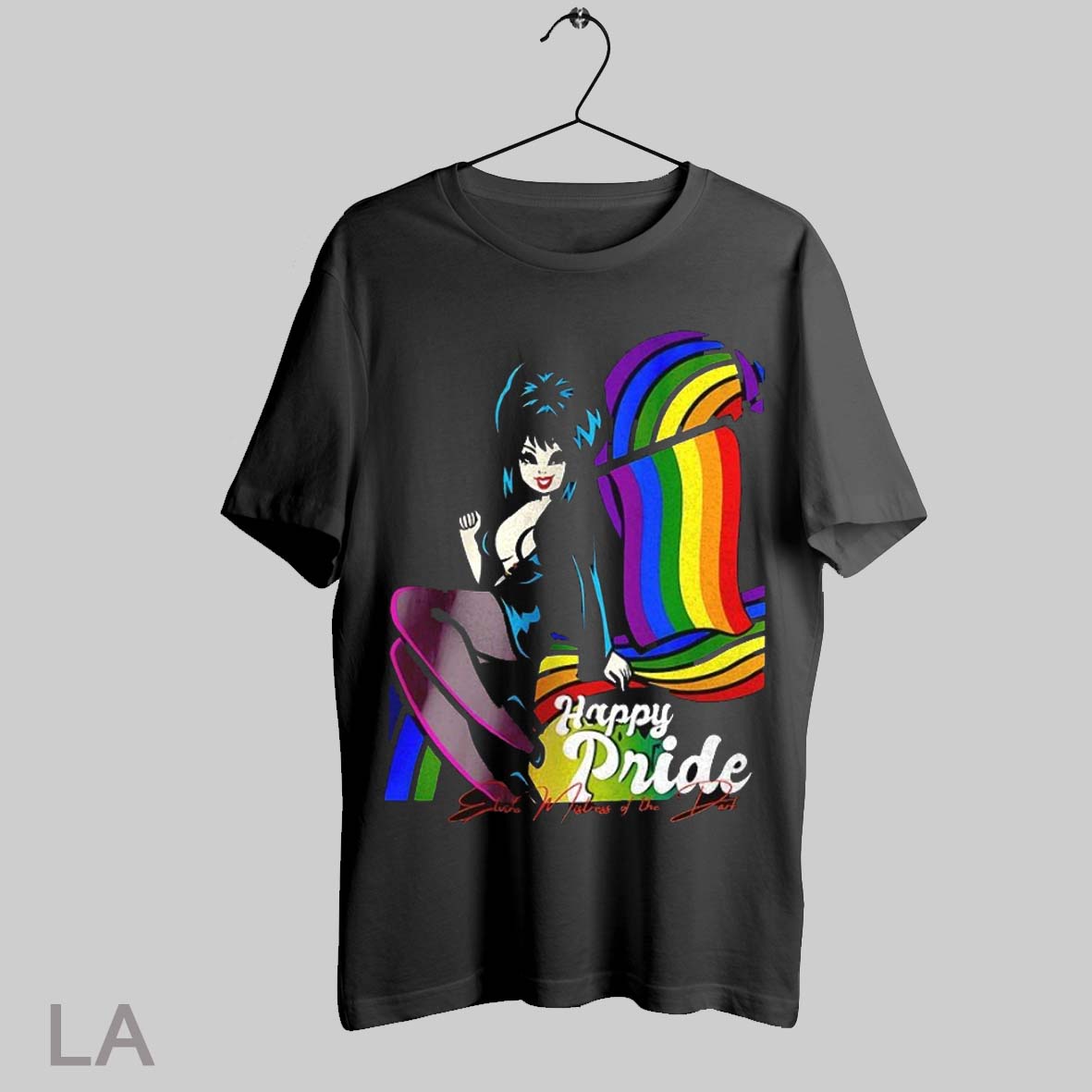 Top Elvira Mistress Of The Dark Happy Pride Rainbow T Shirt Sweatshirt Hoodie Shirt | CoreVibeTees.com