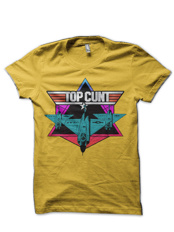 TOP CUNT Yellow T-Shirt Hoodie, Sweatshirt | CoreVibeTees.com