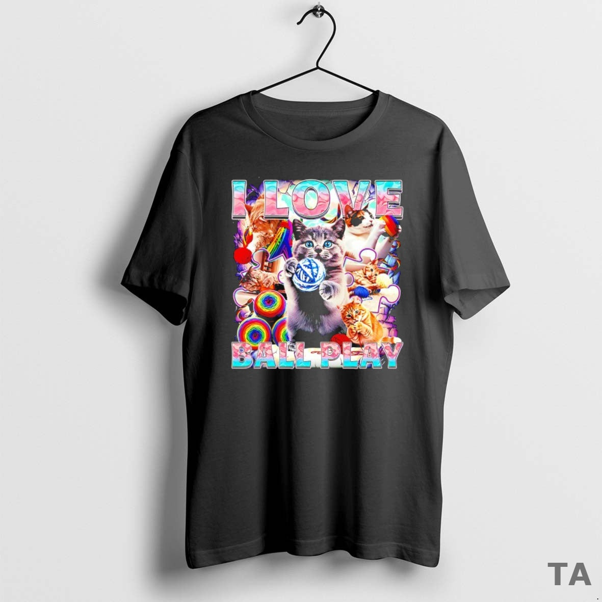 Top I Love Ball Play Cats Graphic T Shirt Sweater Hoodie, Sweatshirt | CoreVibeTees.com