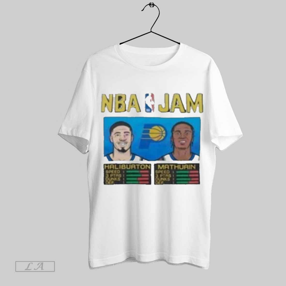 Top Jam Haliburton And Bennedict Mathurin Indiana Pacers Nba Shirt Sweatshirt Hoodie Shirt | CoreVibeTees.com