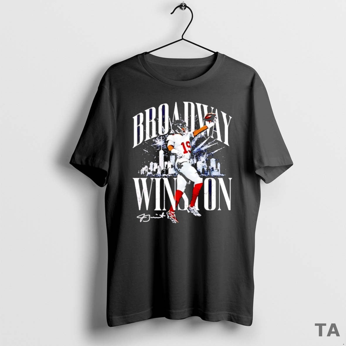 Top Jameis Winston New York Giants Broadway Winston City Skyline T Shirt Sweater Hoodie, Sweatshirt | CoreVibeTees.com